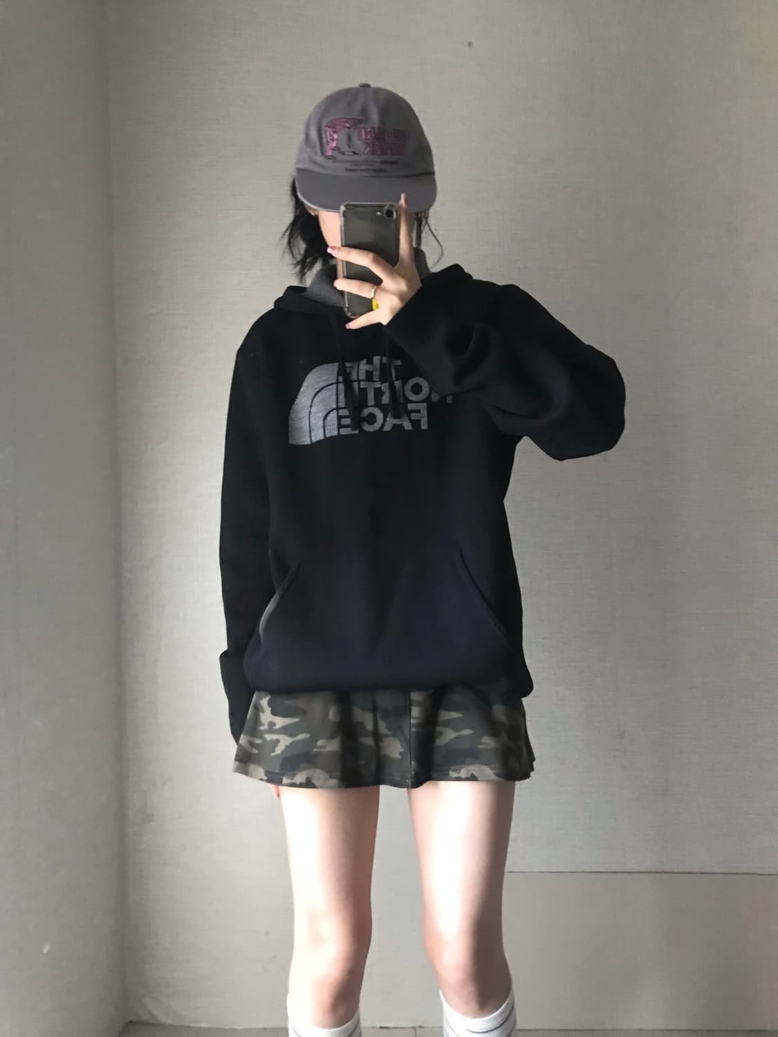 노페 빅로고 와플 후드티 상품이미지3