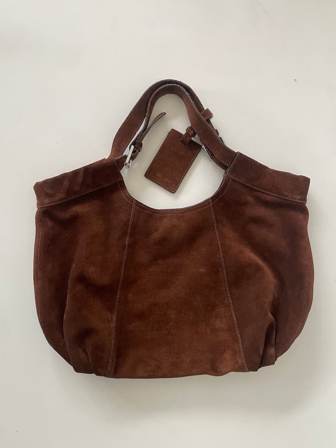 Ralph Lauren Brown Suede Hobo Tote Bag 상품이미지4