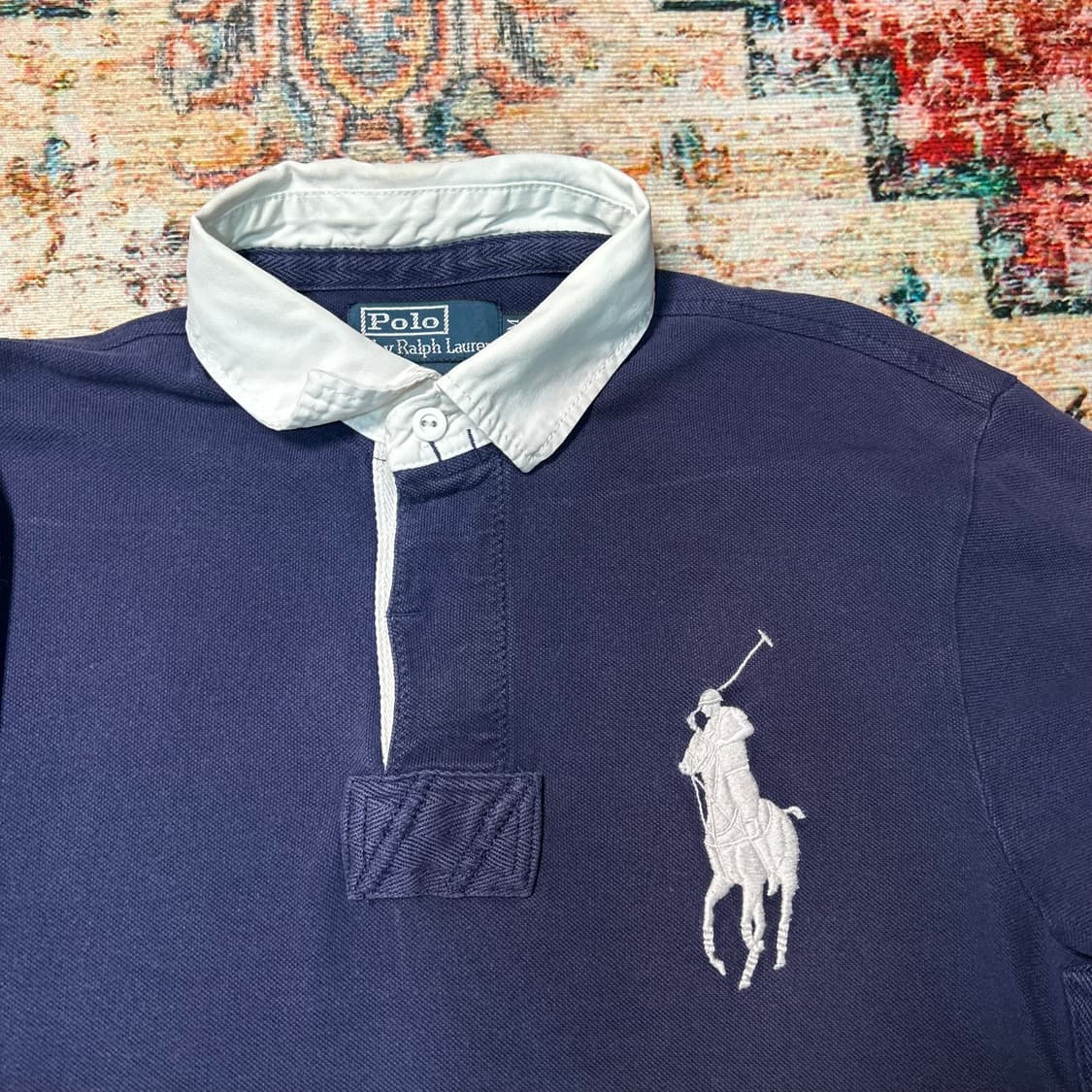 [M] 폴로 랄프로렌 빅포니 네이비 럭비 반팔티 상품이미지2