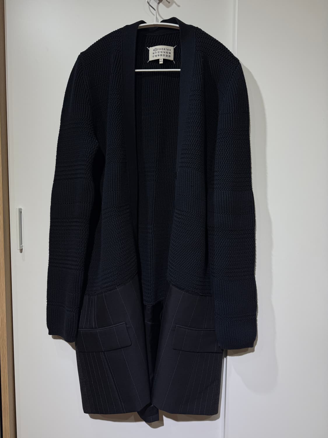 마르지엘라 네이비 자켓믹스 롱 가디건 상품이미지2