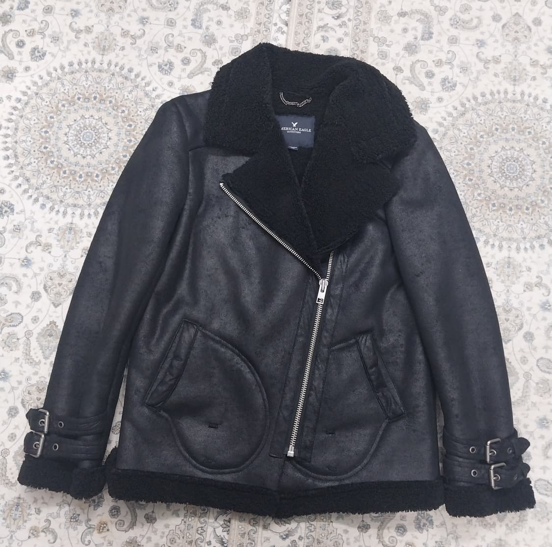 아메리칸이글 블랙 무스탕 자켓 S (55반-66) 상품이미지2