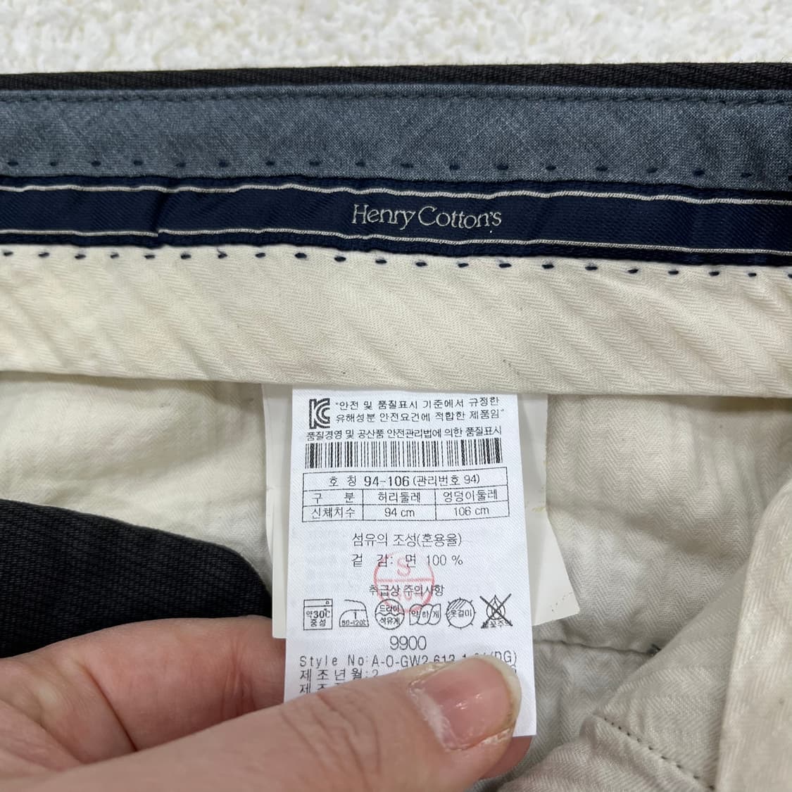 94 헨리코튼 치노팬츠 면바지 0312M2 상품이미지3
