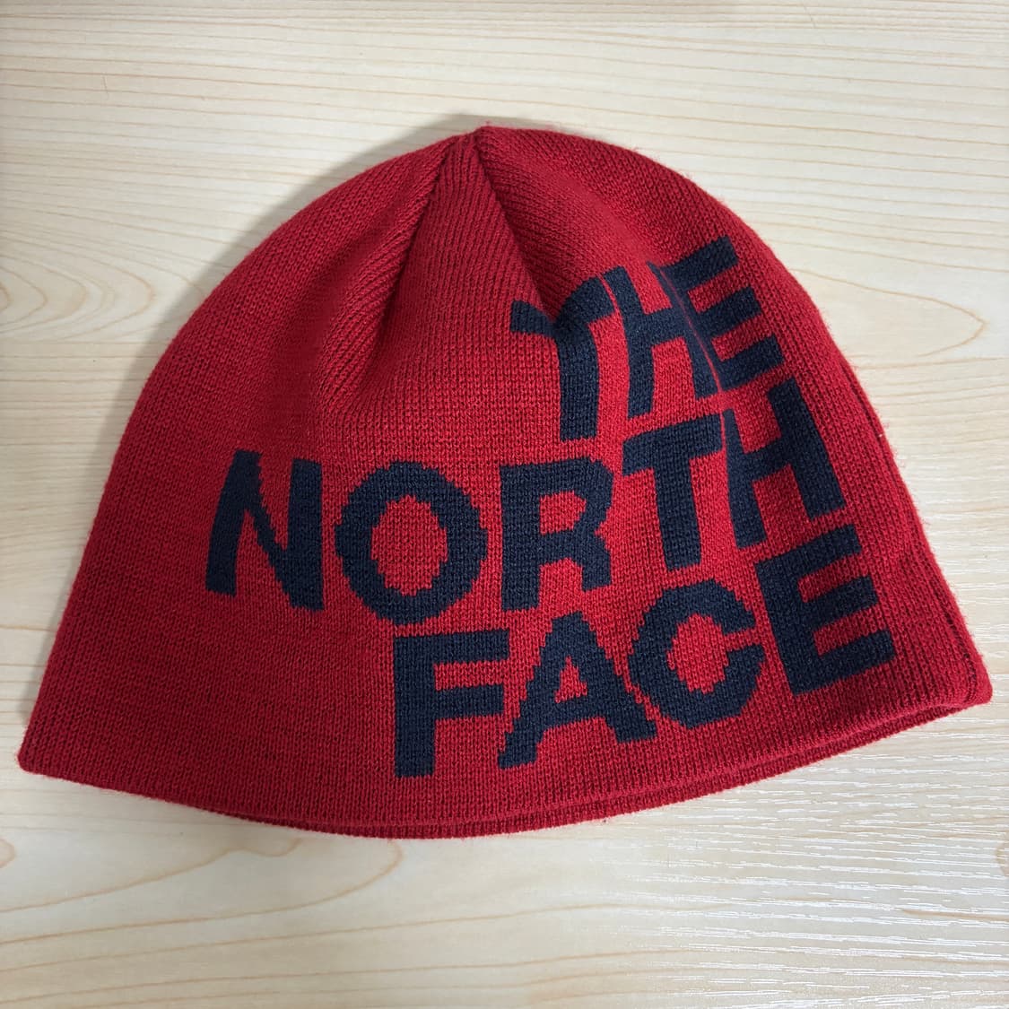 노스페이스 로고 빨강 레드 비니 상품이미지1