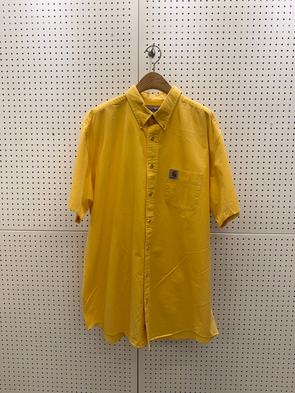 칼하트 원포켓 옐로우 반팔 워크셔츠 U1298 상품이미지2