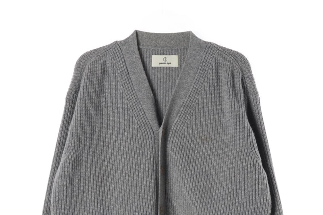 YEARS AGA 로버 울 가디건 멜란지 그레이 L 상품이미지3