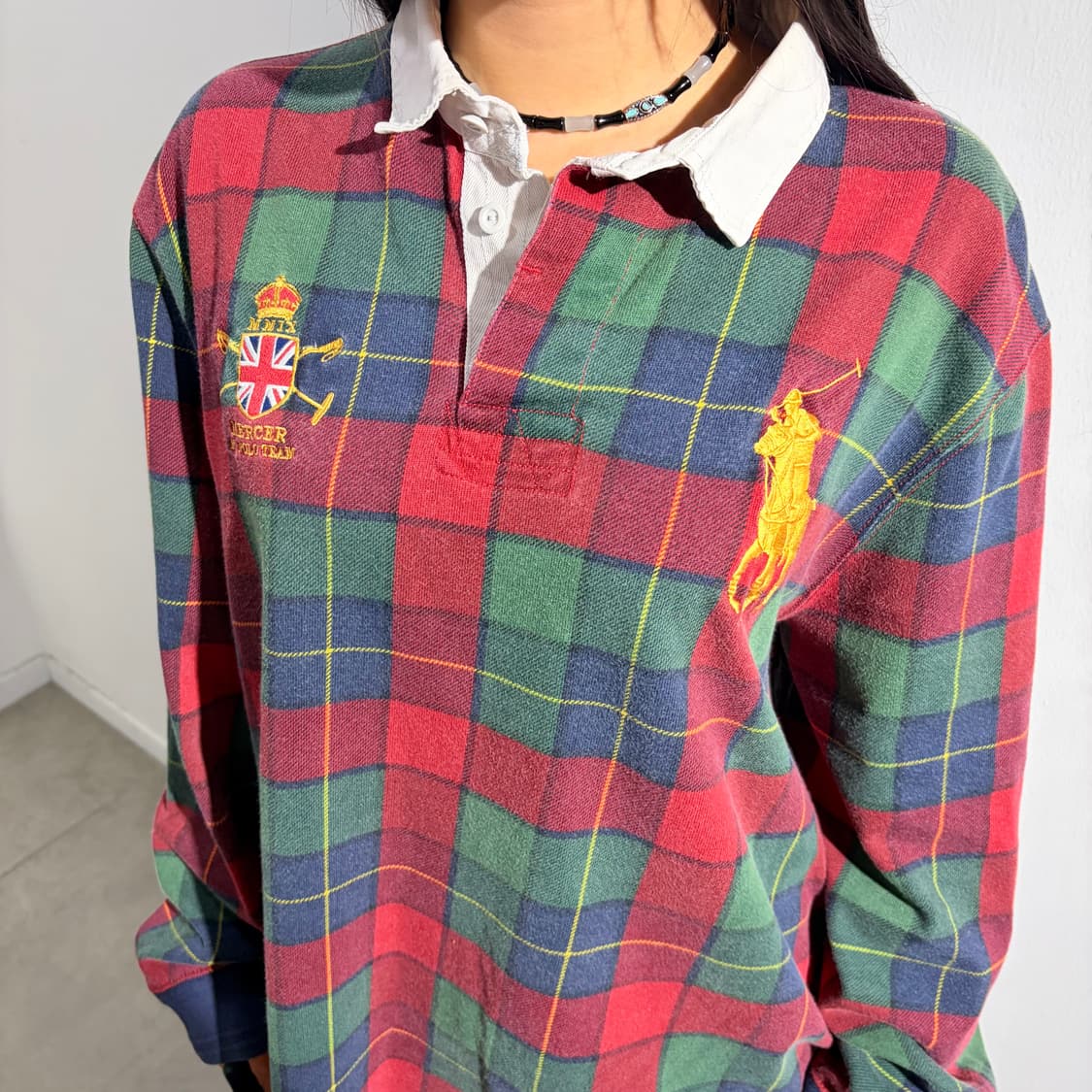 폴로 체크 빅포니 럭비 티셔츠 상품이미지2