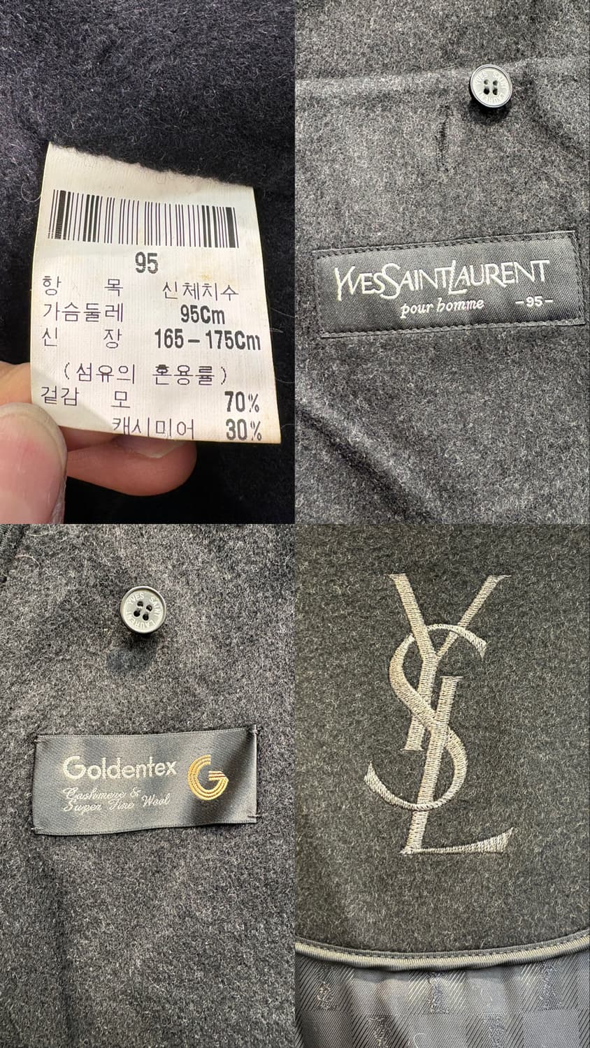 90s 입생로랑 캐시미어 블렌드 울 재킷 상품이미지10