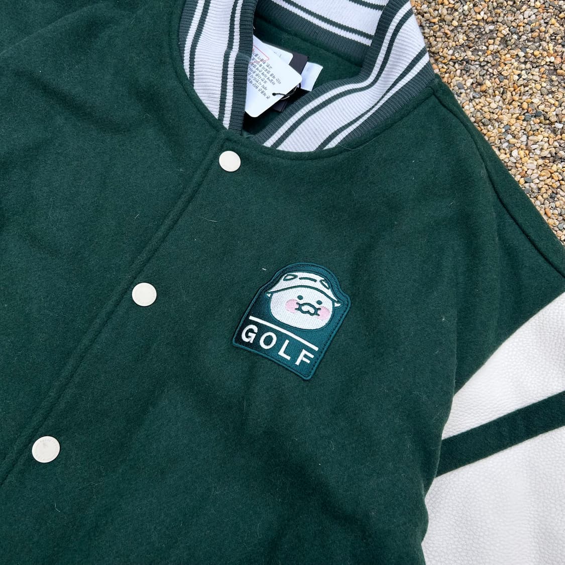 카카오프렌즈 그린 울 바시티 자켓 상품이미지4