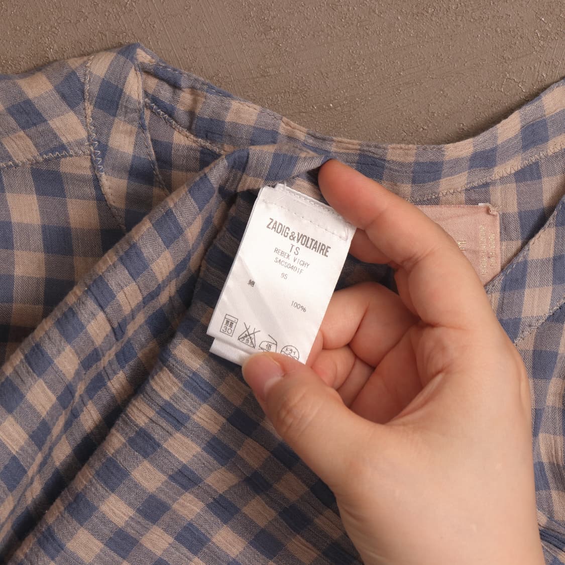 자딕앤볼테르 린넨 체크 원피스셔츠 A702 상품이미지4