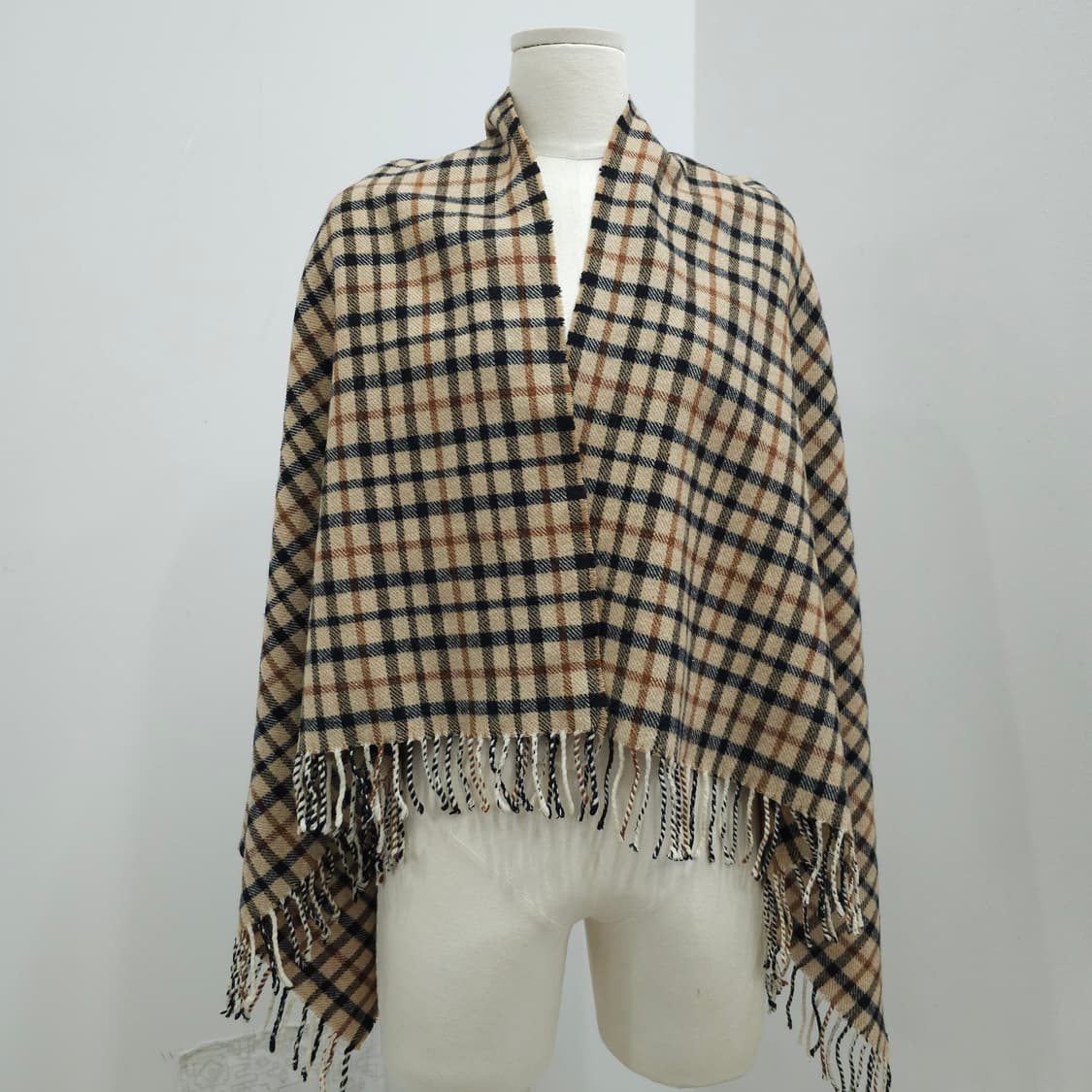 일본 닥스 울 100% 숄 머플러  상품이미지1