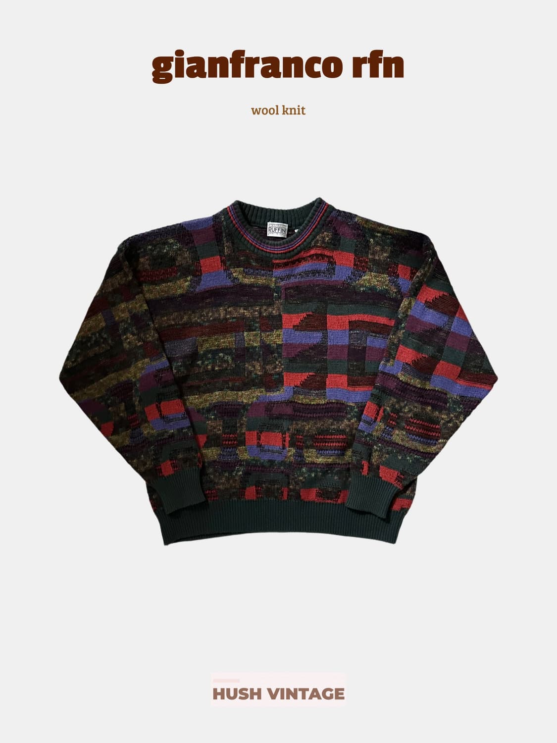 gianfranco ruffini wool knit 패턴 울 니트 jpn 상품이미지1