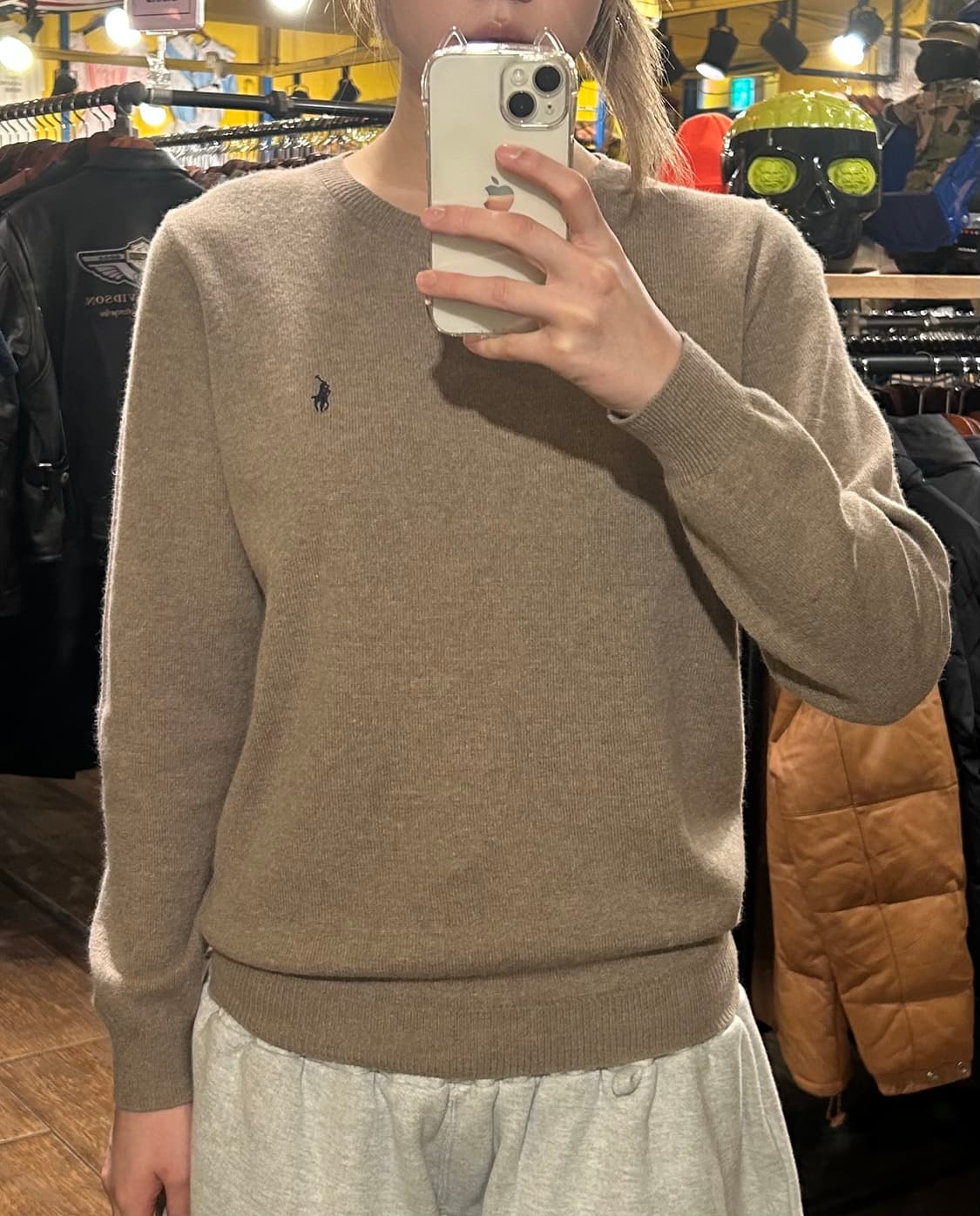 [HI] 폴로 니트 올리브 상품이미지1