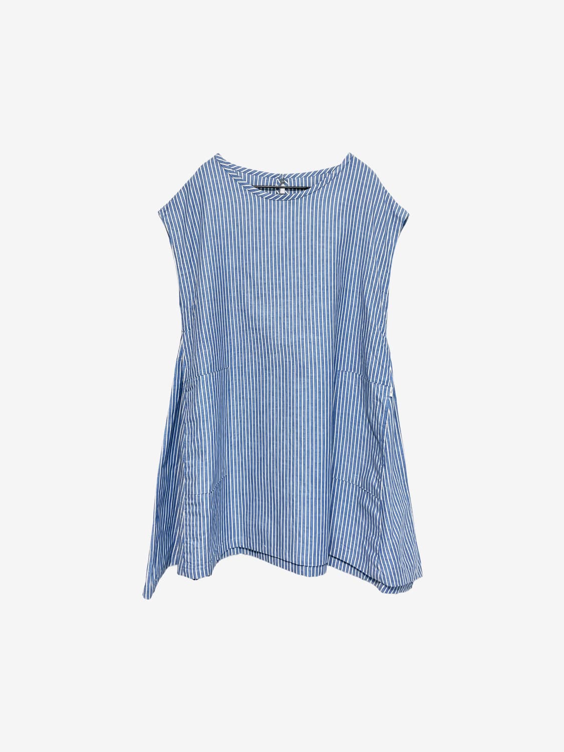 Stripe Sleeveless Wide Dress - Sky Blue 상품이미지1