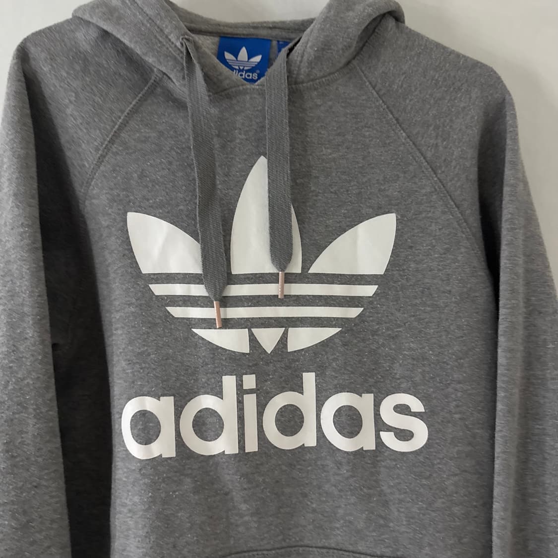 아디다스 불꽃 파이어버드 빅 로고 후드티 그레이 상품이미지4