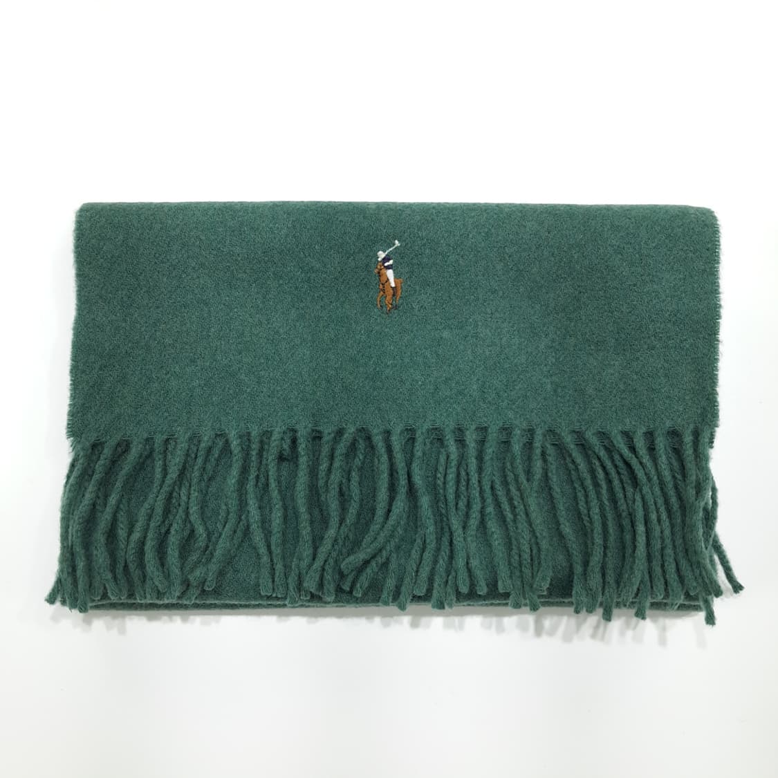 MX352 폴로 랄프로렌 에메랄드그린 램스울 목도리 머플러 상품이미지7