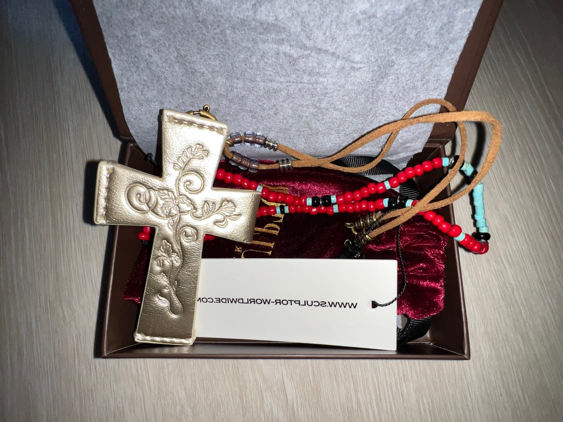 스컬프터 십자가 카드 목걸이 지갑 상품이미지1