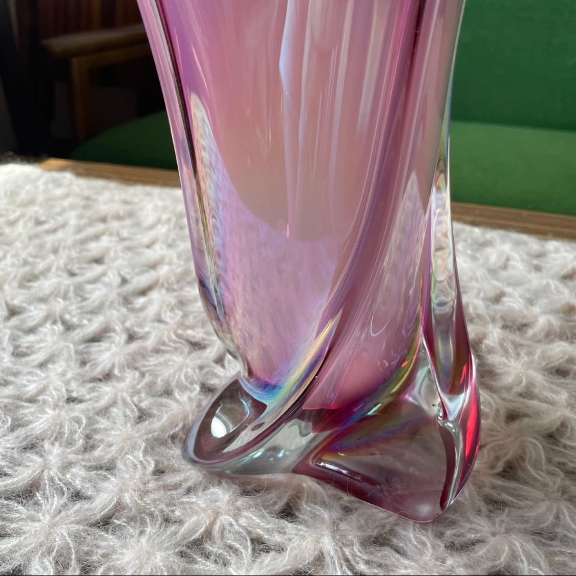 [70’s Vintage Vase] 빈티지 블로운 글라스 돌핀 유리 화병 상품이미지7