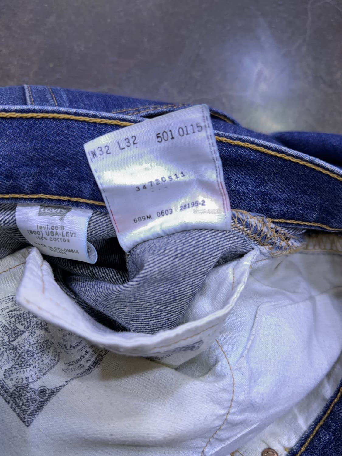 리바이스 501 00's 레귤러핏 지퍼 커스텀 데님팬츠 32 상품이미지10