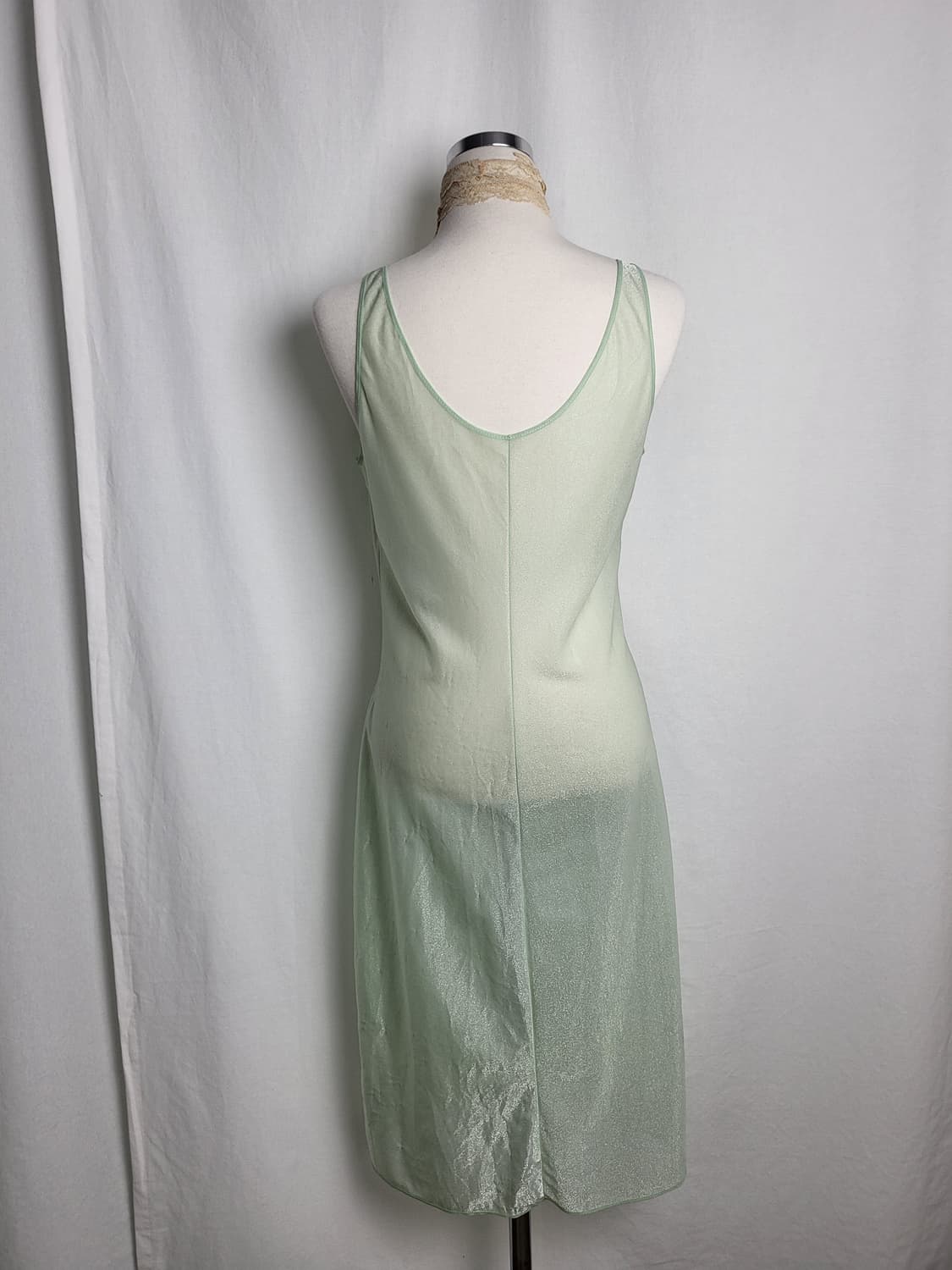 빈티지 피스타치오 민트 그린 슬립 원피스 상품이미지3