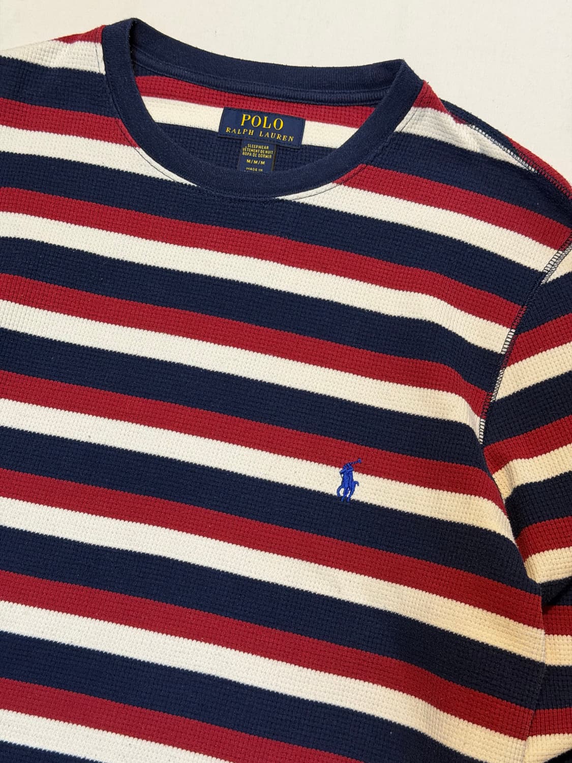 희귀) 폴로 랄프로렌 버건디 와플 써멀 롱슬리브 상품이미지2