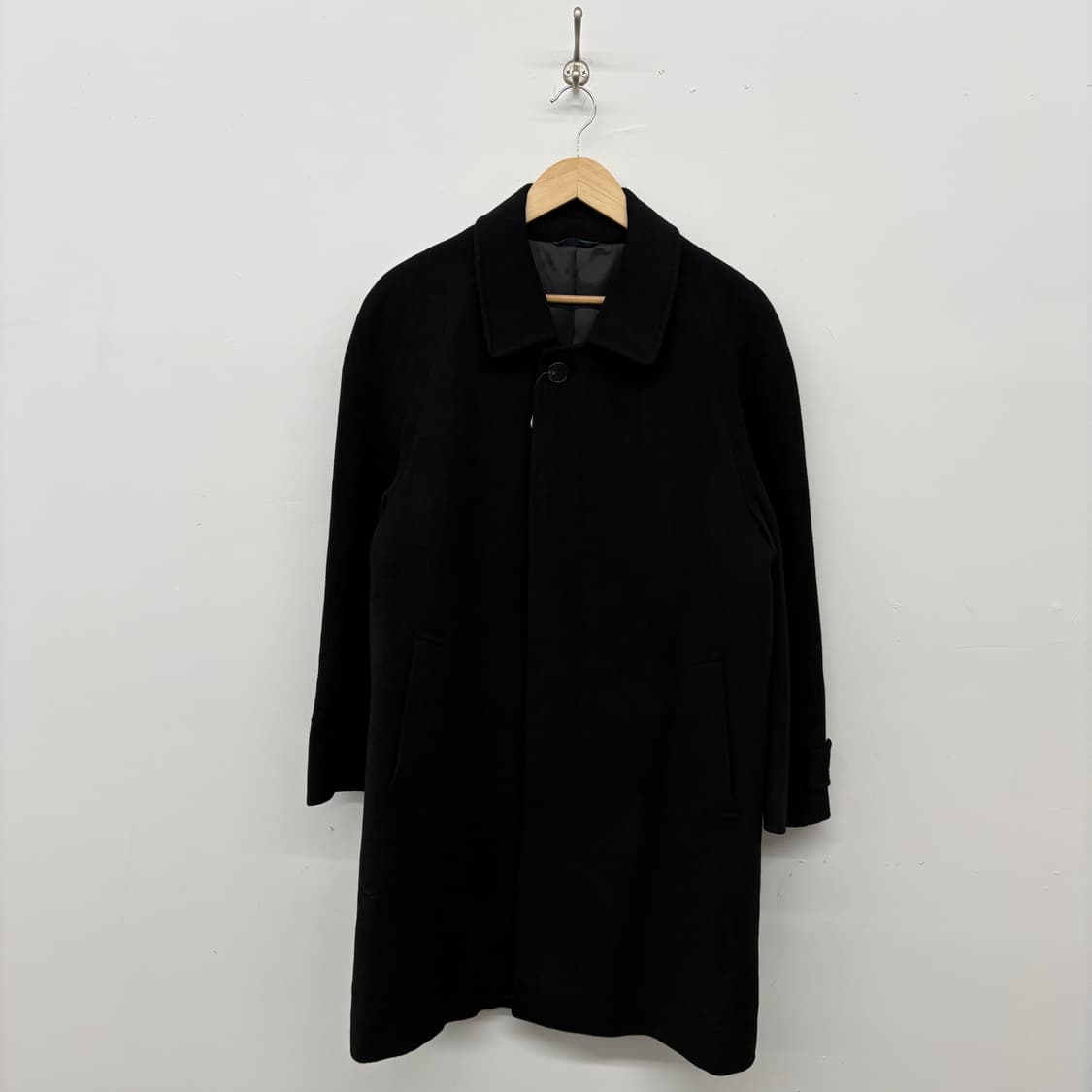 블랙 남성 캐시미어 100% 코트 남M 상품이미지1