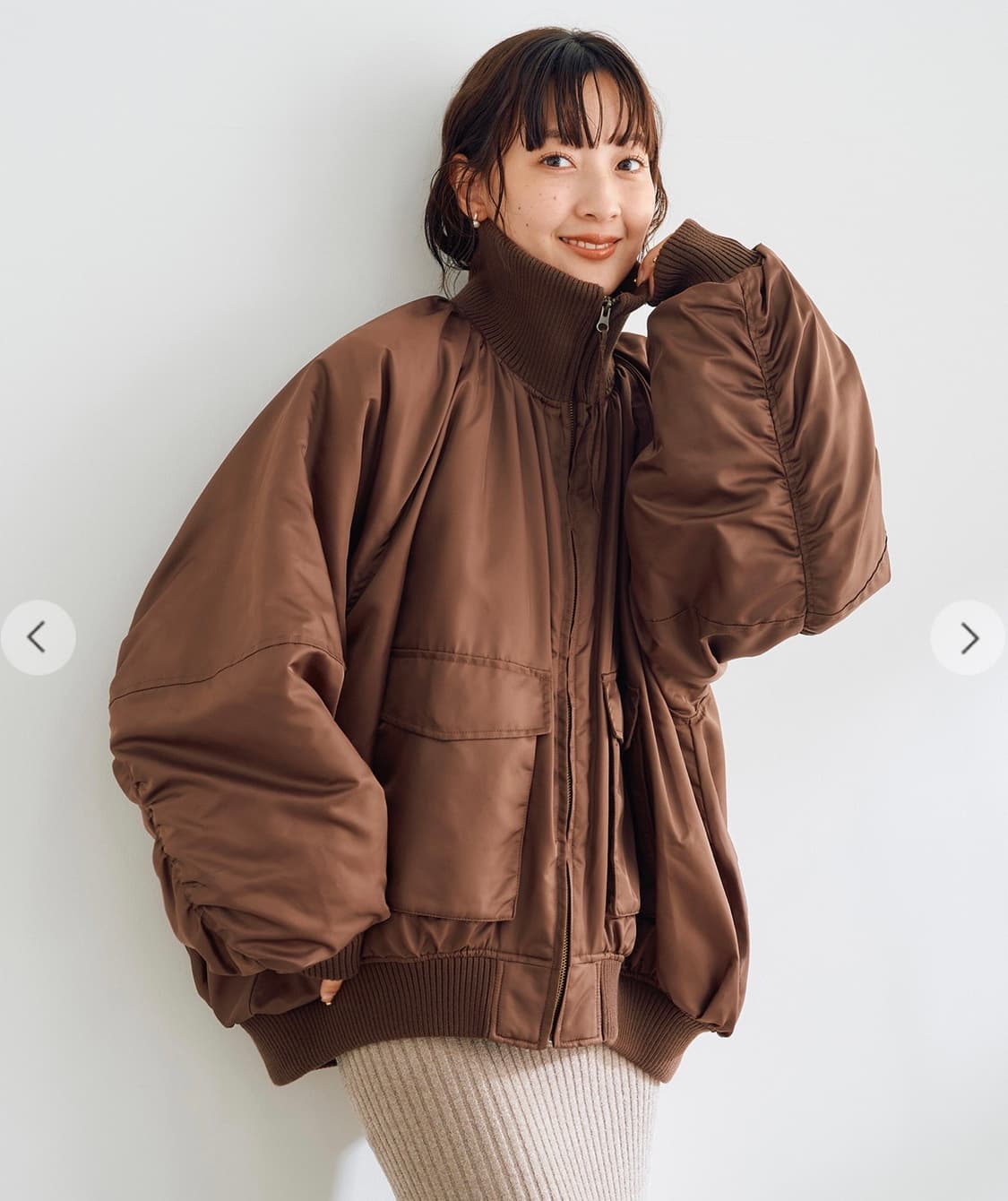 Cocodeal brown bomber jacket ma-1 상품이미지2