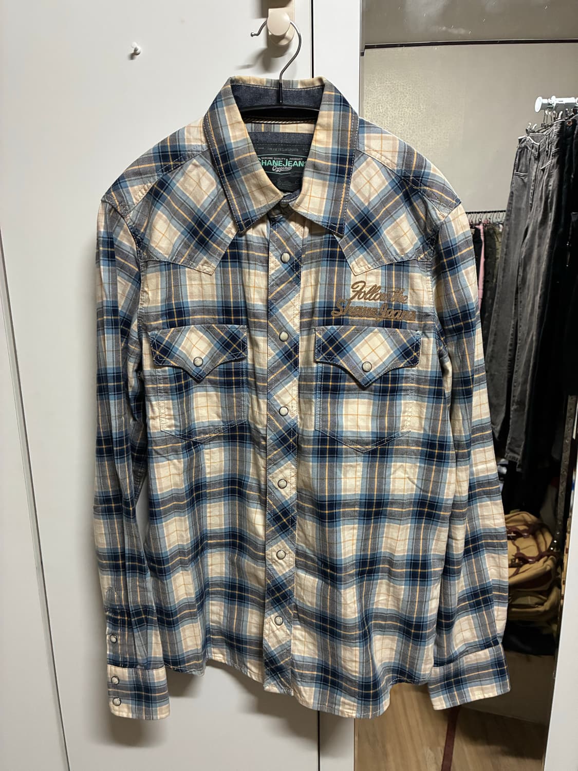 [새상품] 쉐인진스 체크 웨스턴 셔츠 L/100 상품이미지1