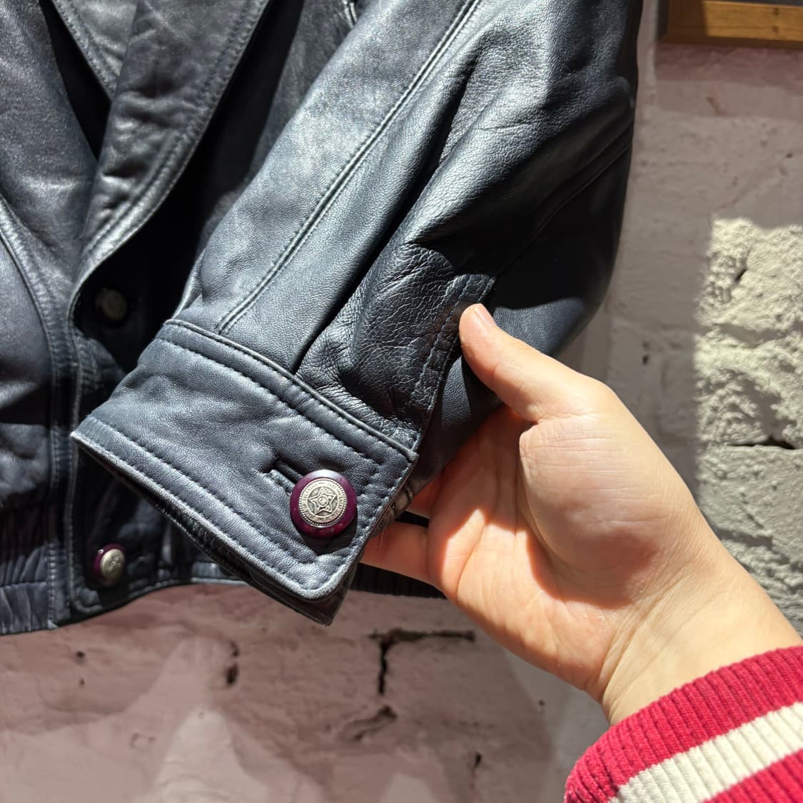 일제 빈티지 양가죽 봄버 자켓 상품이미지4