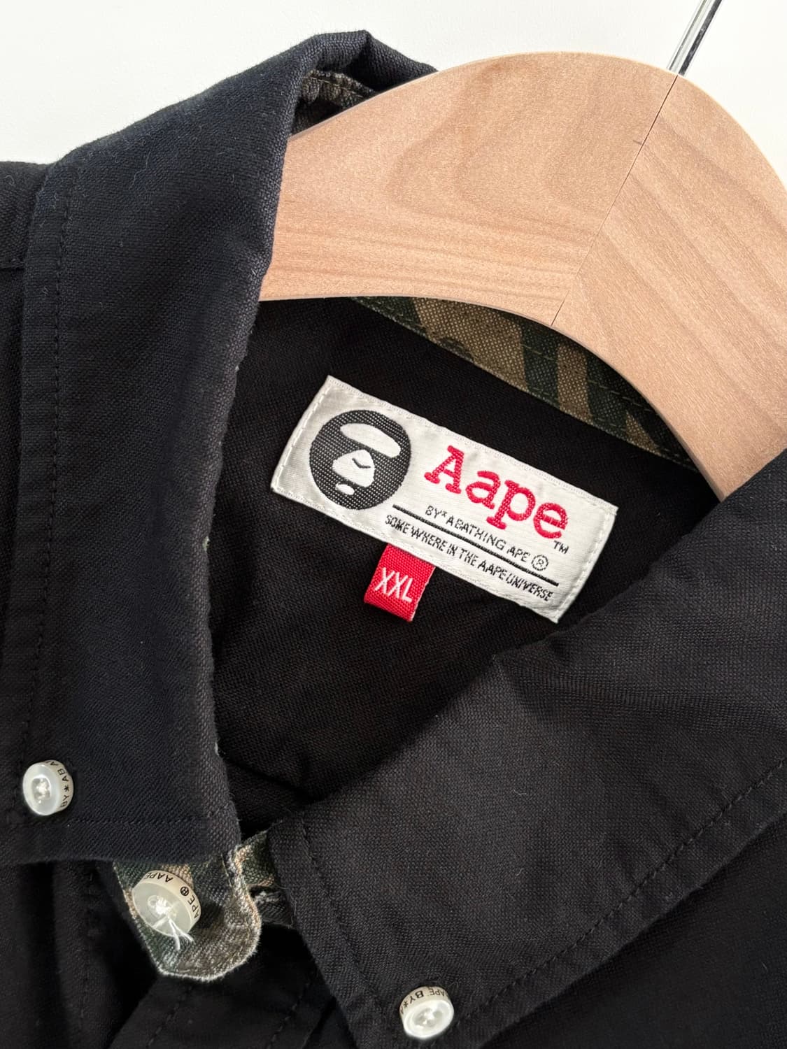 Aape 에이프 카모포켓 블랙컬러 셔츠 상품이미지5
