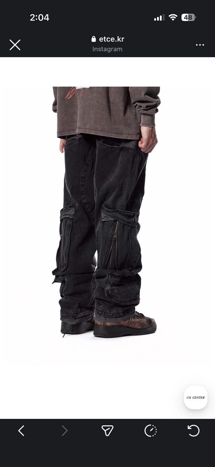 ETCE  25SS LAYERED BACK CARGO DENIM PANT 상품이미지1