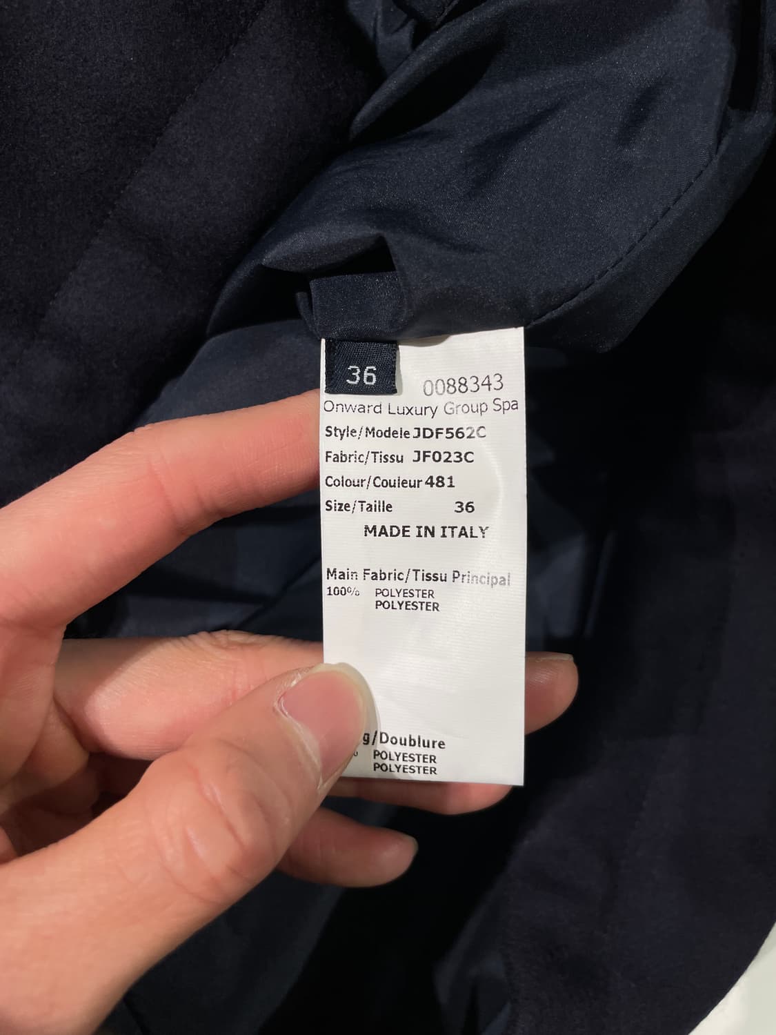 질샌더 네이비 배색 도킹 후디 롱 자켓 상품이미지8