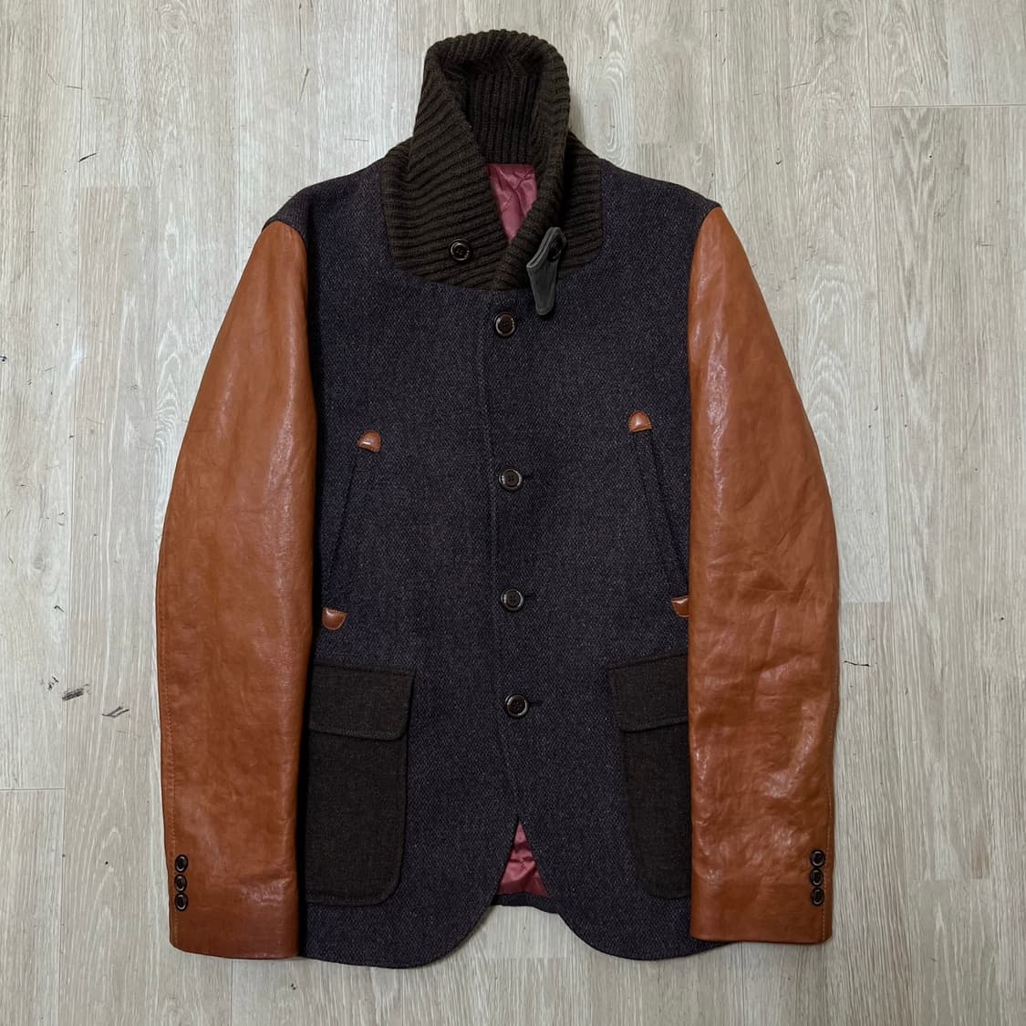 지이크 파렌하이트 남성 양가죽 배색 숏코트 L/100  상품이미지1