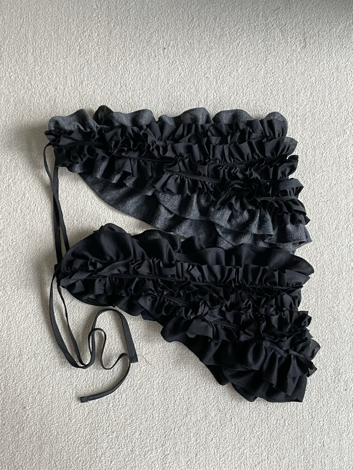 프릴 배색 레이어드 스트랩 벨트  상품이미지1