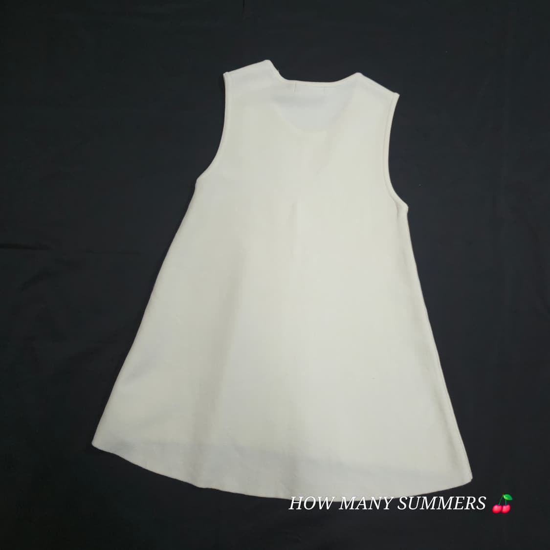 GALANCE 갈랑스 화이트 A라인 플레어 니트 민소매 나시 상품이미지4