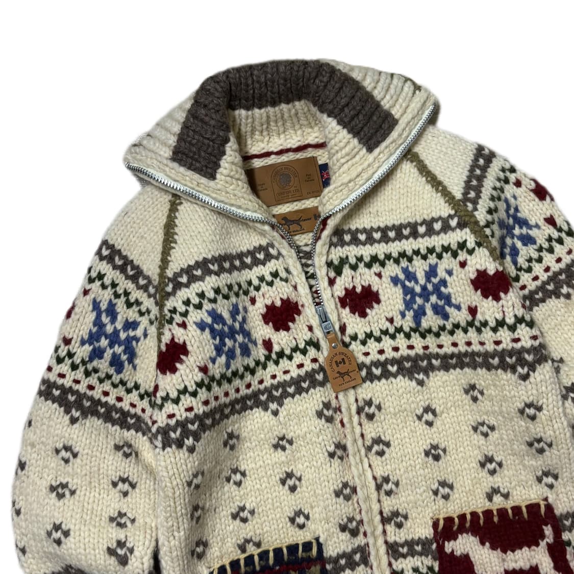 Canadian Sweater 캐나다 코위찬 헤비울 스웨터 상품이미지2