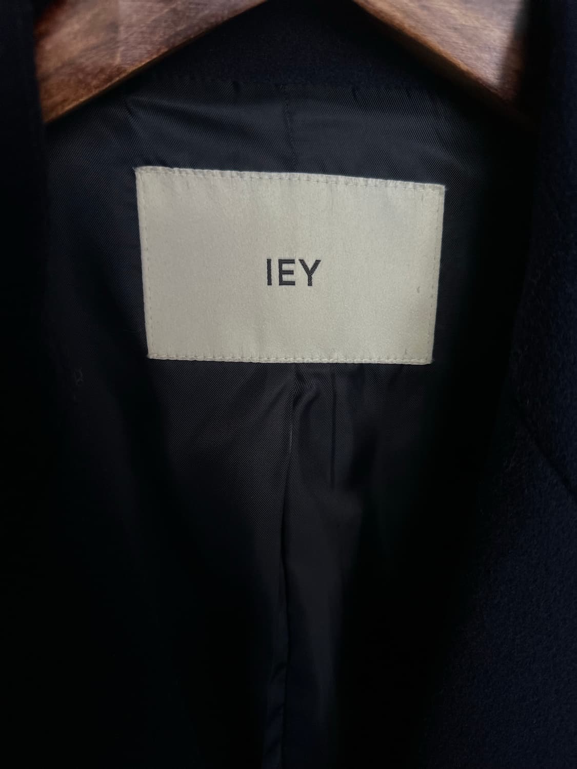 IEY 네이비 울 블렌드 코트 M 상품이미지3