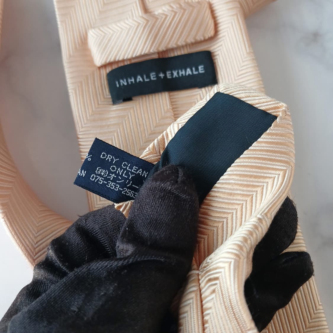 인헬+엑스헬 실크 옐로우 헤링본 넥타이 9.2cm A등급 A19426
 상품이미지10