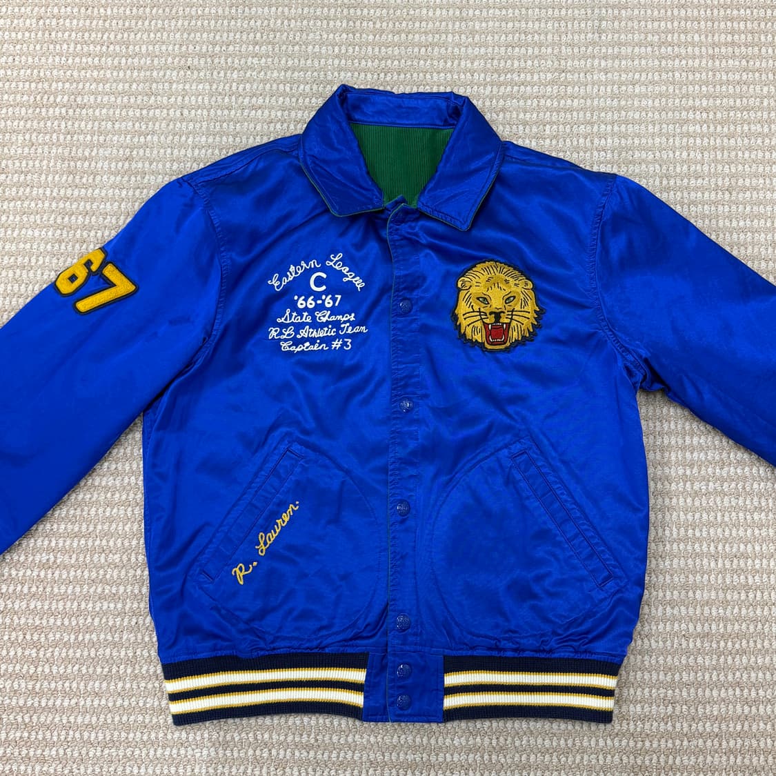 폴로 랄프로렌 리버시블 레터맨 재킷-멀티컬러 상품이미지2