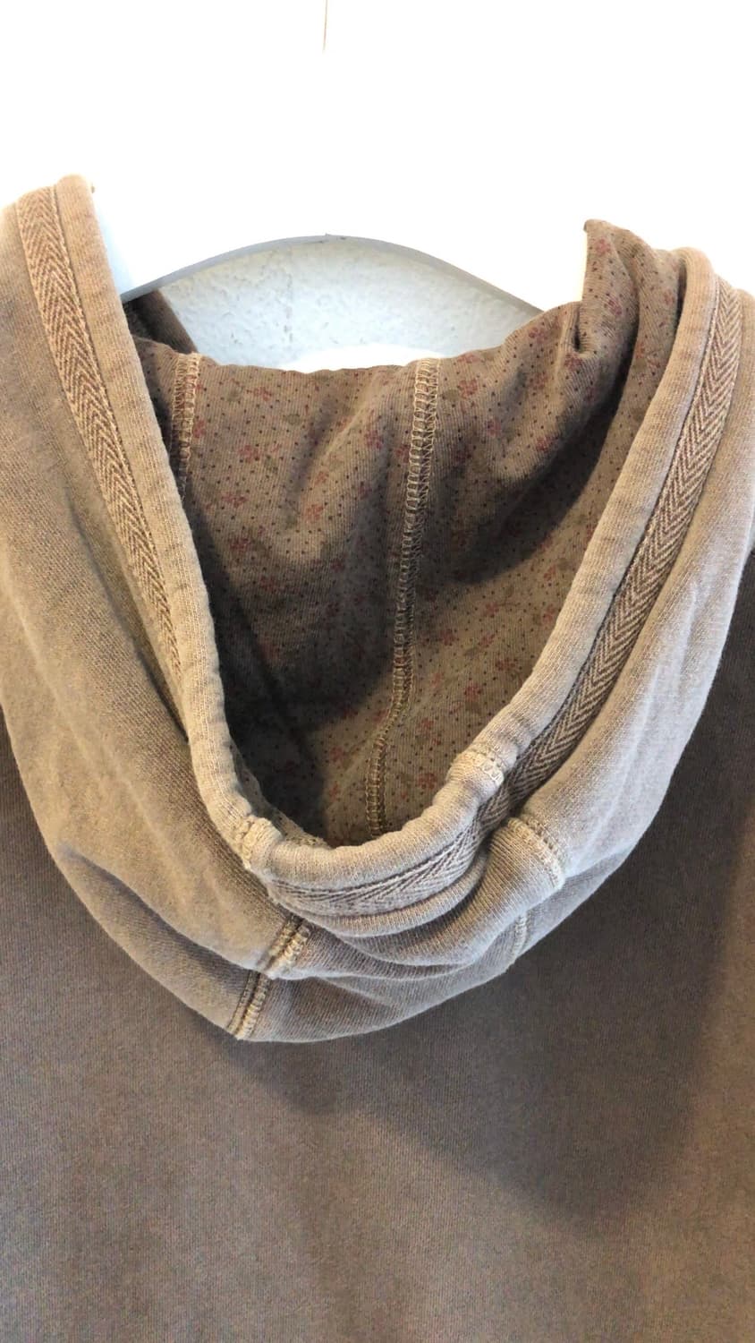 워싱 브라운 후드집업 상품이미지3