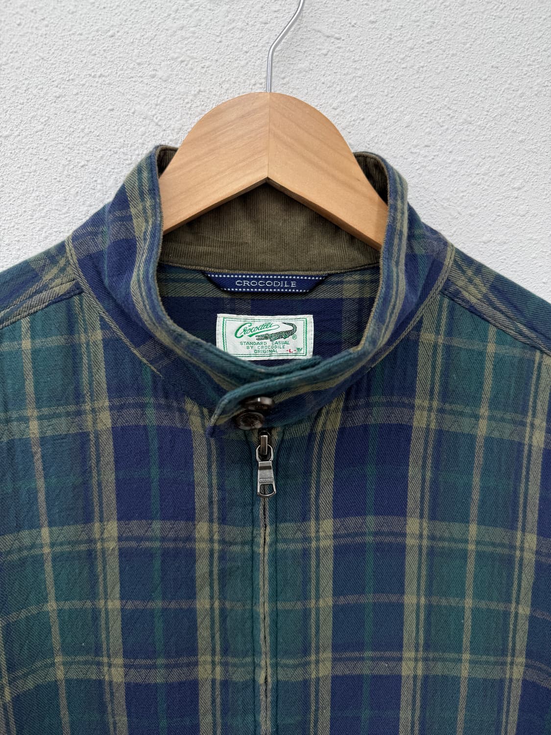 크로커다일 체크 집업 자켓 상품이미지4