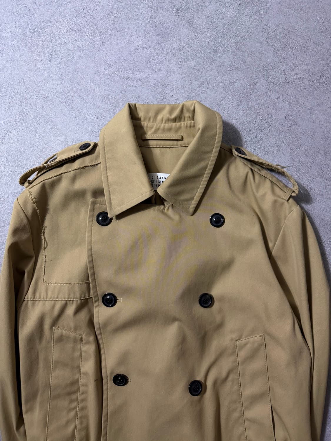 18AW 메종 마르지엘라 컷오프 스티치 트렌치 자켓 상품이미지4