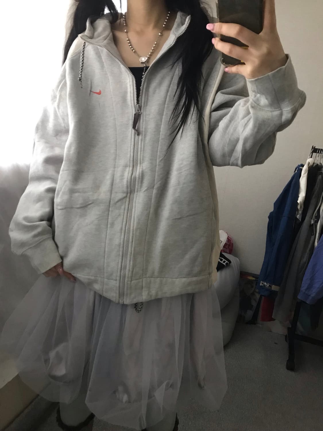 나이키 00s 연그레이 후드집업 상품이미지6