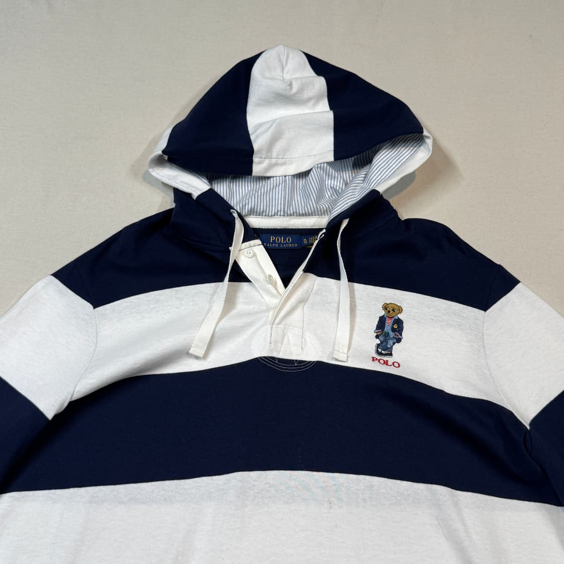 XL) 폴로 랄프로렌 아이코닉 폴로베어 후드티 신형 큐알탭 상품이미지3
