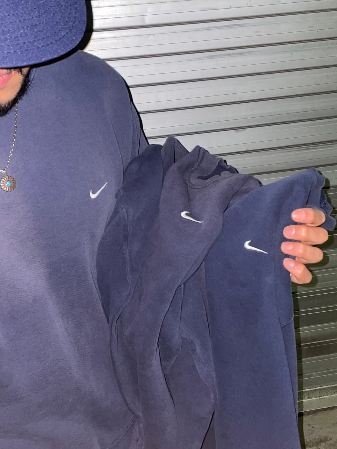 90s Nike Small Swoosh Faded Navy 상품이미지1