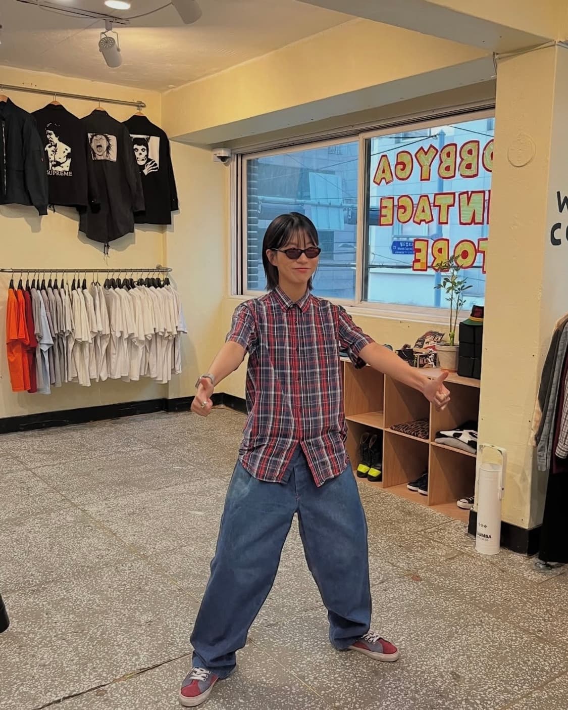 90s 올드 스투시 stussy 체크 반팔 셔츠 95 (미제) 상품이미지8