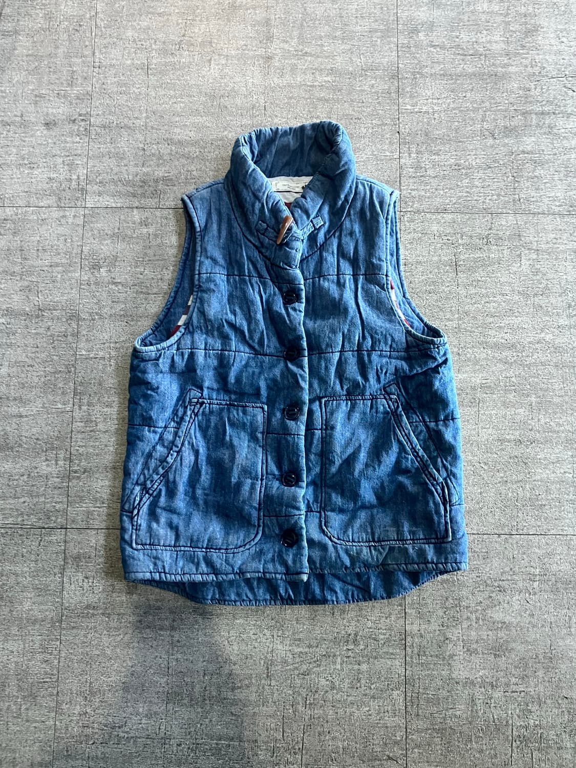 일본빈티지 Earth 핀터깔 하구미모리걸 올드스쿨아메카지 더플베스트자켓 상품이미지1