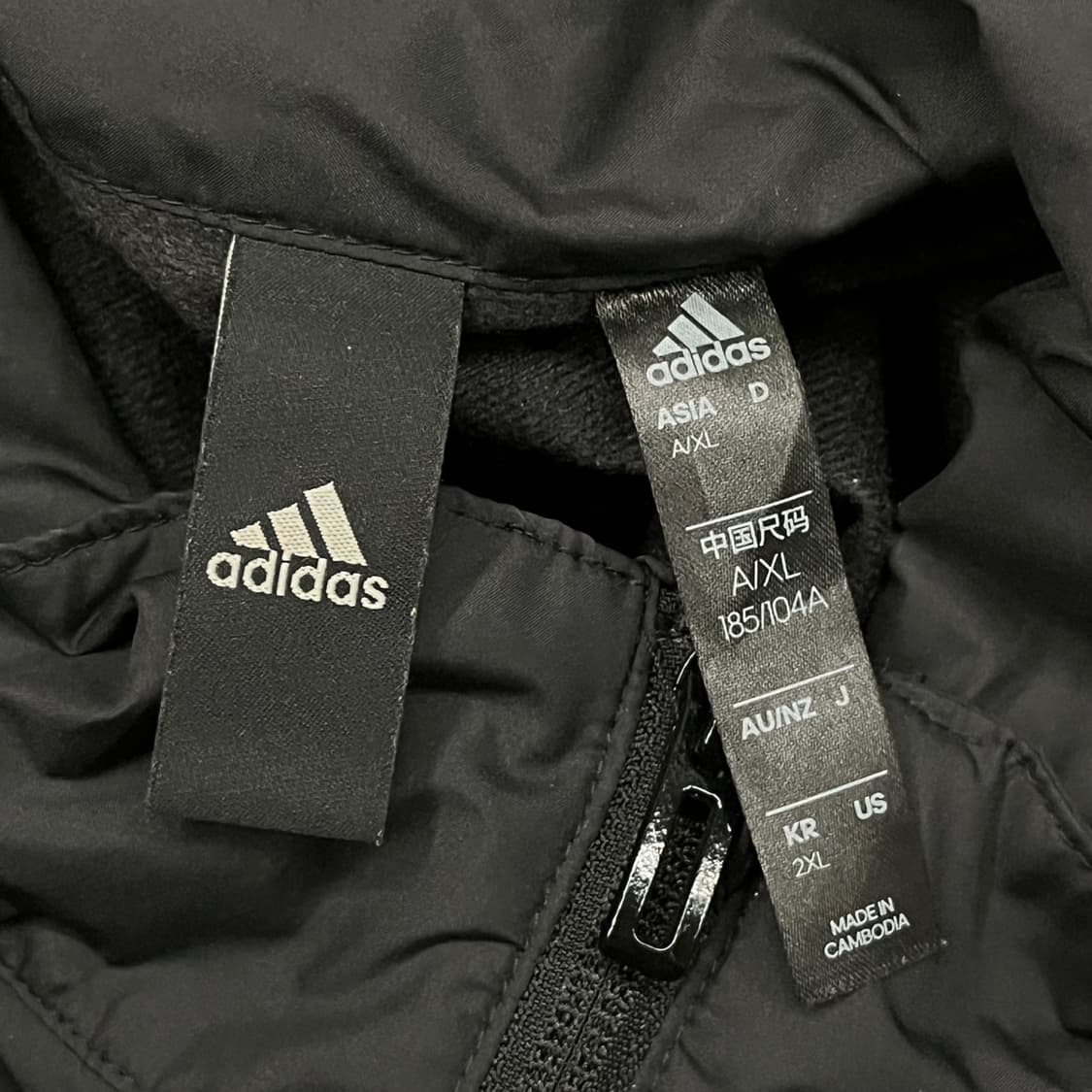 [정품/2XL] 아디다스 삼선 트레이닝 바람막이 블랙 b10 상품이미지5