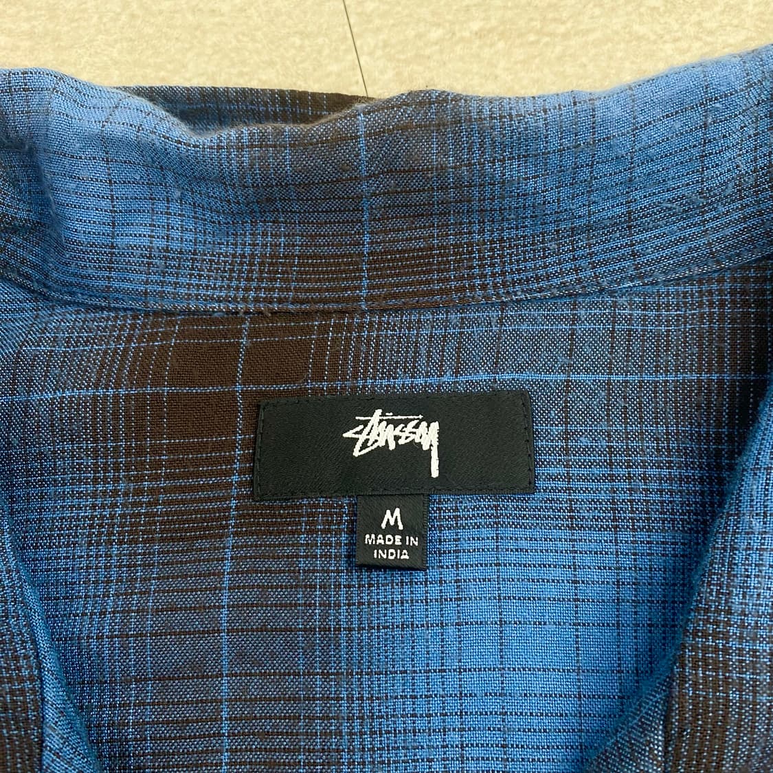 스투시 포켓 체크 옴브레 하프 셔츠 (100) 상품이미지5