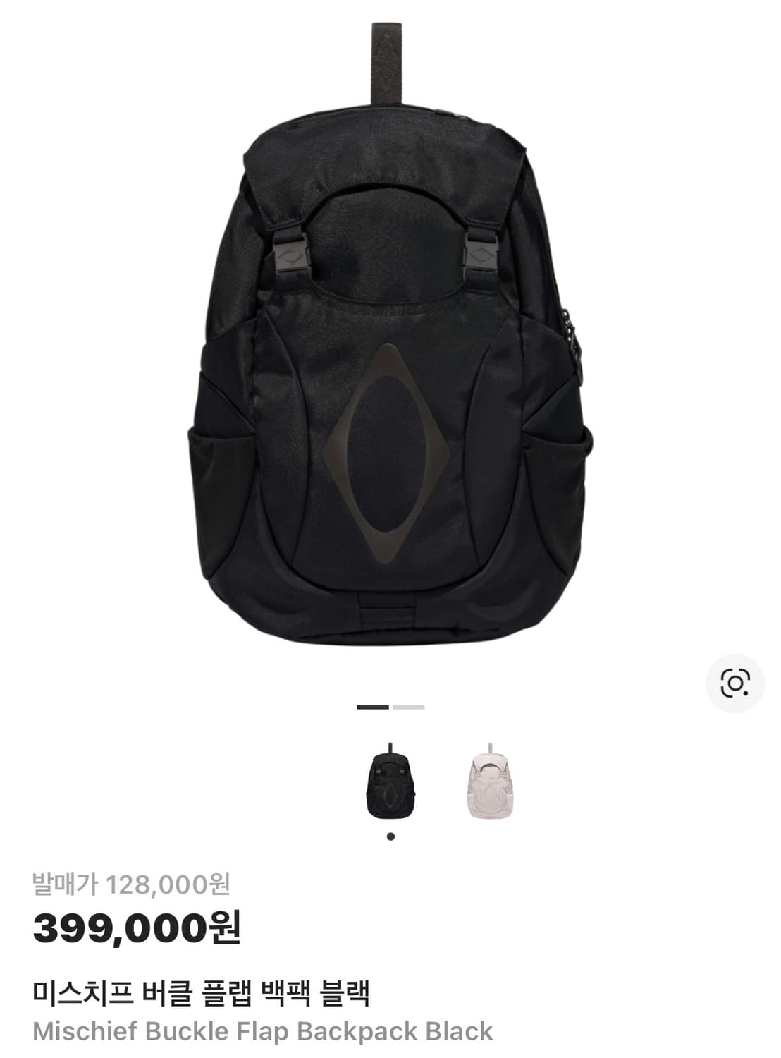 미스치프) Buckle Flap Backpack BK F 상품이미지1