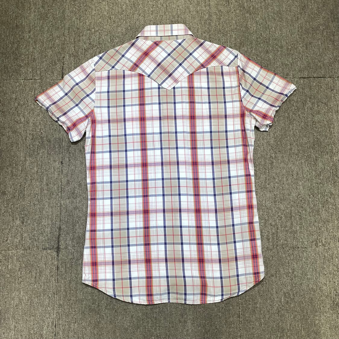 (M) True Religion 트루 릴리젼 체크 웨스턴 반팔 셔츠 상품이미지5